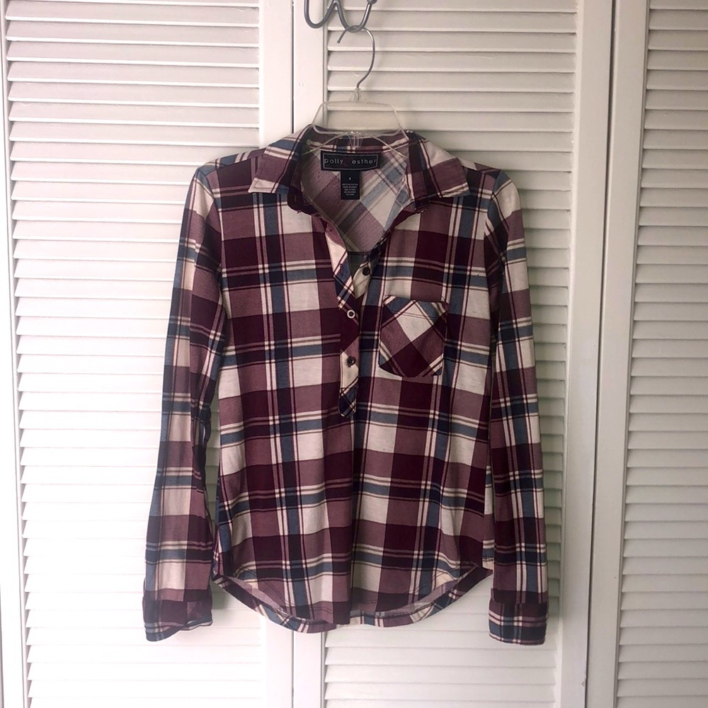 Plaid top 💜